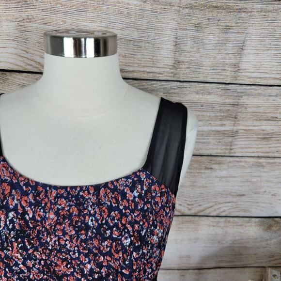 BCBGeneration Floral Mesh Shoulder‎ Sleeveless Mini Dress 4 - Picture 4 of 8